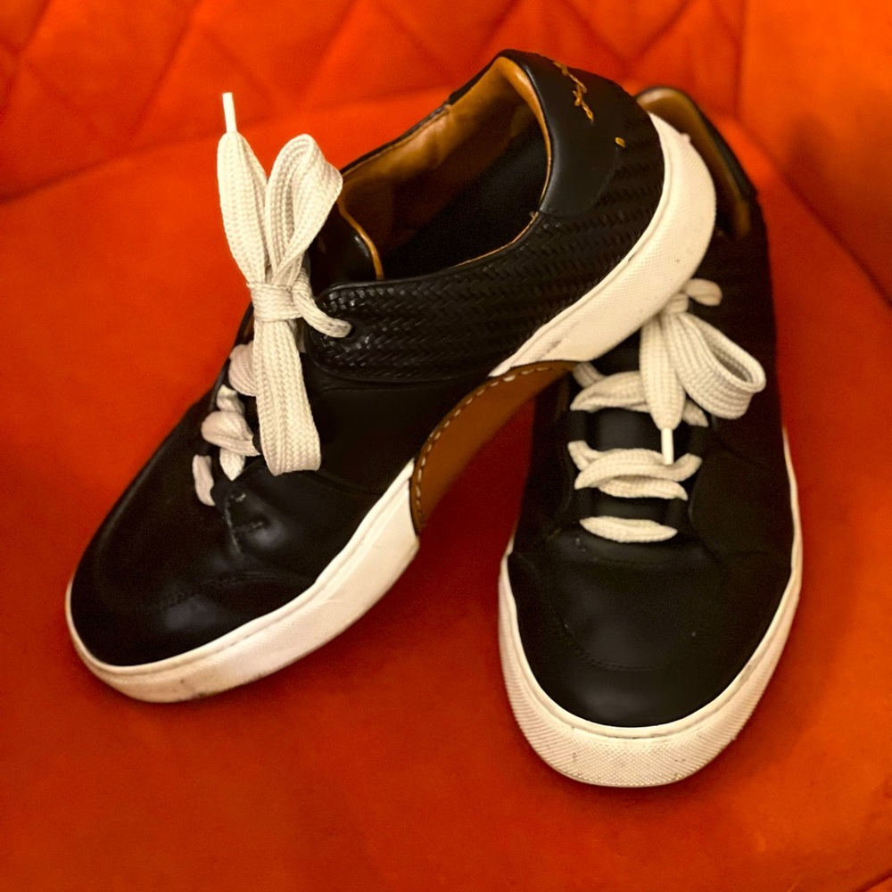 Zegna sneaker, Pelle Tessuta™️,comes with 2 brand sets of laces, black and white